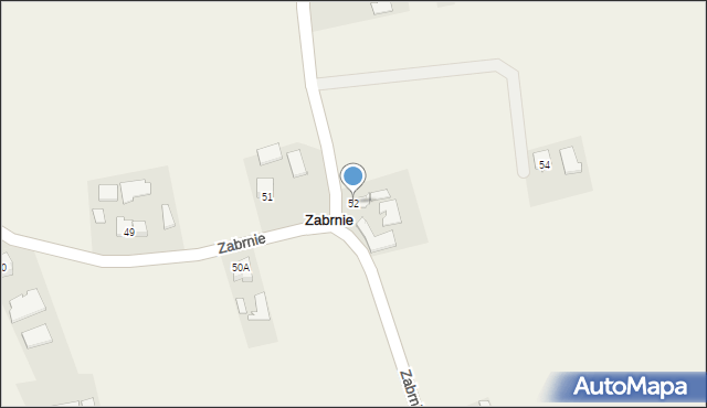 Zabrnie, Zabrnie, 52, mapa Zabrnie