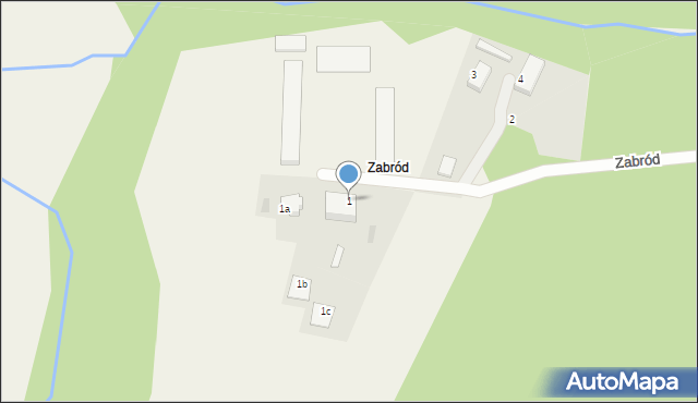 Zabród, Zabród, 1, mapa Zabród