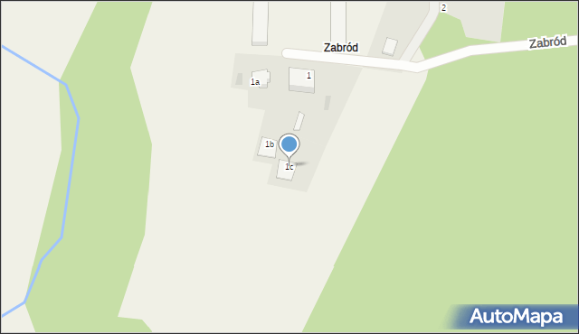 Zabród, Zabród, 1c, mapa Zabród