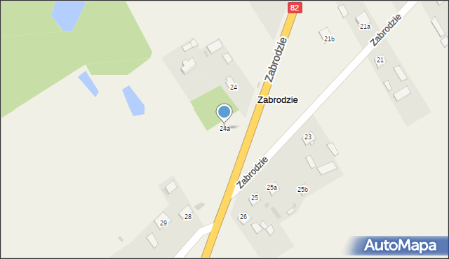 Zabrodzie, Zabrodzie, 24a, mapa Zabrodzie