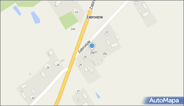 Zabrodzie, Zabrodzie, 25a, mapa Zabrodzie