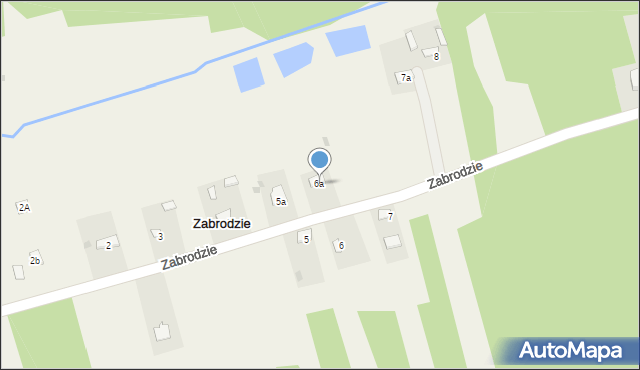 Zabrodzie, Zabrodzie, 6a, mapa Zabrodzie