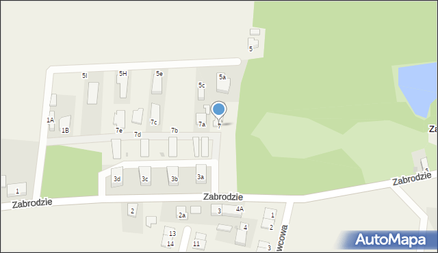 Zabrodzie, Zabrodzie, 7, mapa Zabrodzie