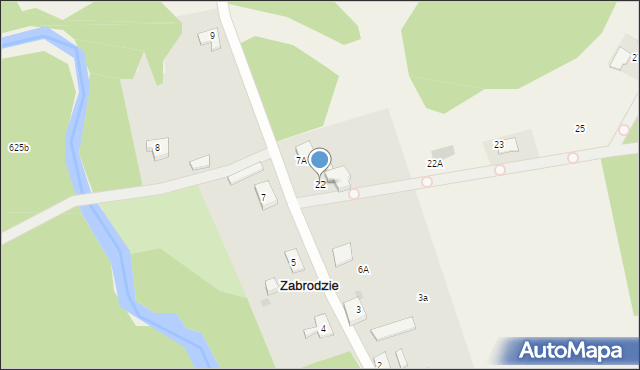 Zabrodzie, Zabrodzie, 22, mapa Zabrodzie