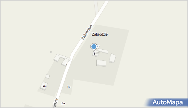 Zabrodzie, Zabrodzie, 8, mapa Zabrodzie