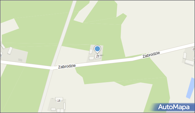 Zabrodzie, Zabrodzie, 15, mapa Zabrodzie