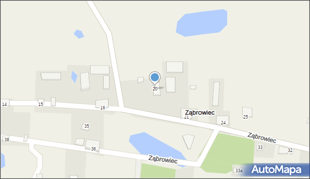 Ząbrowiec, Ząbrowiec, 20, mapa Ząbrowiec