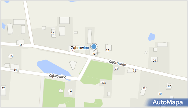 Ząbrowiec, Ząbrowiec, 24, mapa Ząbrowiec