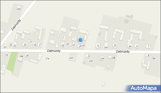 Zabruzdy, Zabruzdy, 13, mapa Zabruzdy