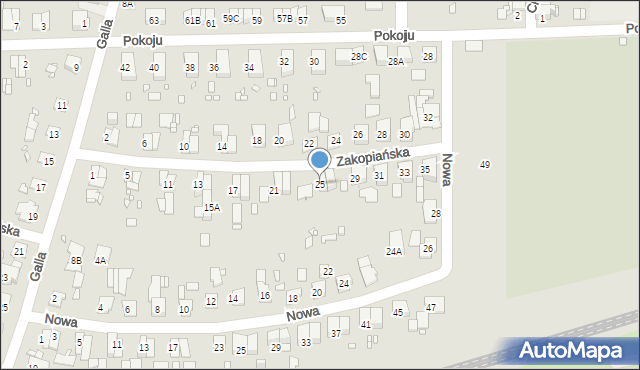 Zabrze, Zakopiańska, 25, mapa Zabrza