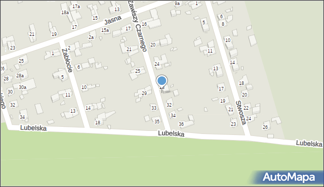 Zabrze, Zawiszy Czarnego, 30, mapa Zabrza