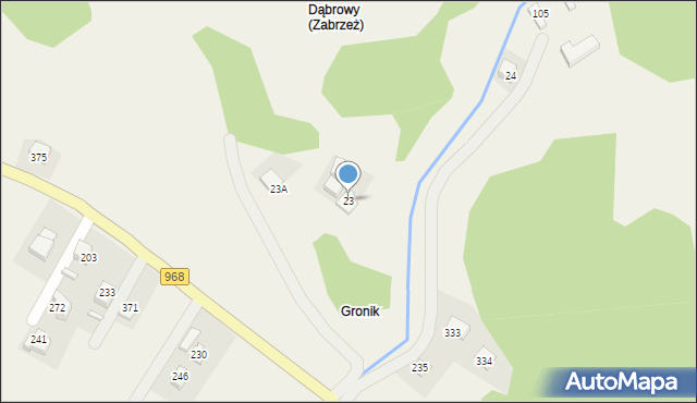 Zabrzeż, Zabrzeż, 23, mapa Zabrzeż