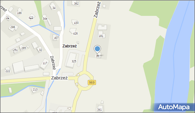 Zabrzeż, Zabrzeż, 35, mapa Zabrzeż