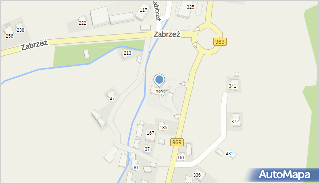 Zabrzeż, Zabrzeż, 399, mapa Zabrzeż