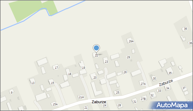 Zaburze, Zaburze, 22, mapa Zaburze