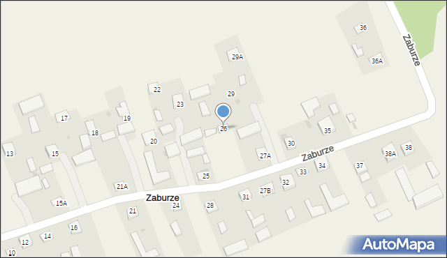 Zaburze, Zaburze, 26, mapa Zaburze