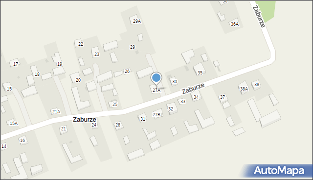 Zaburze, Zaburze, 27A, mapa Zaburze