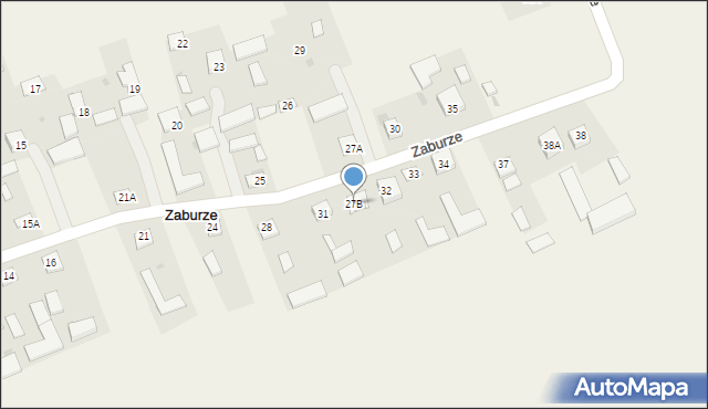 Zaburze, Zaburze, 27B, mapa Zaburze