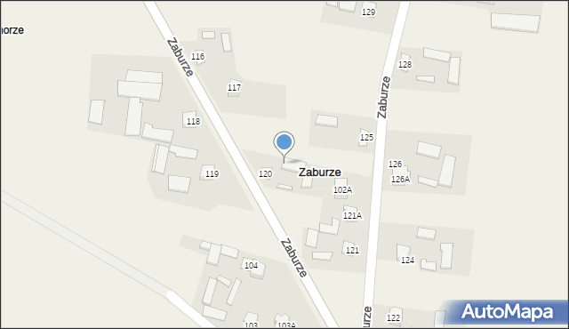 Zaburze, Zaburze, 120A, mapa Zaburze