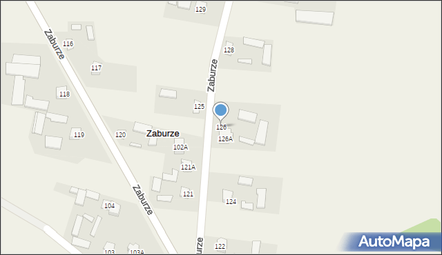 Zaburze, Zaburze, 126, mapa Zaburze