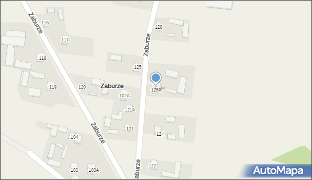 Zaburze, Zaburze, 126A, mapa Zaburze