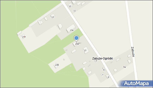 Zabuże, Zabuże, 10a, mapa Zabuże