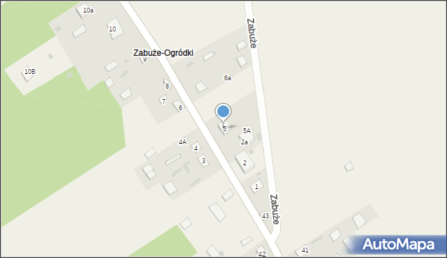 Zabuże, Zabuże, 5, mapa Zabuże