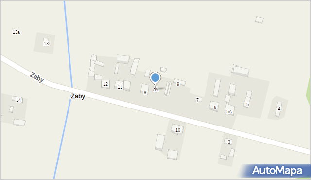 Żaby, Żaby, 8A, mapa Żaby