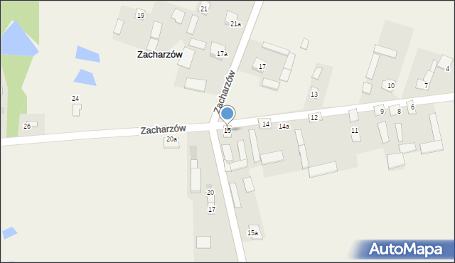 Zacharzów, Zacharzów, 15, mapa Zacharzów