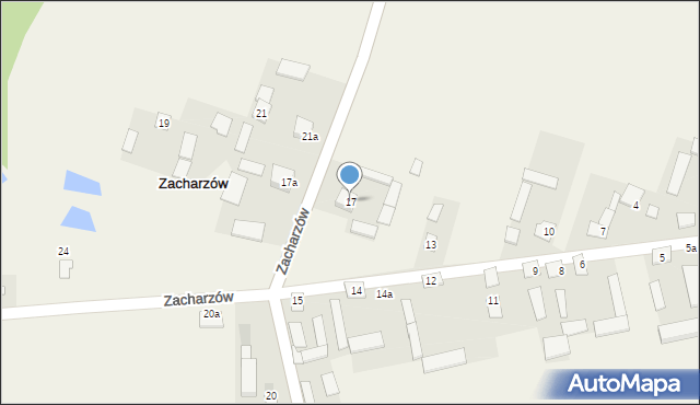 Zacharzów, Zacharzów, 17, mapa Zacharzów