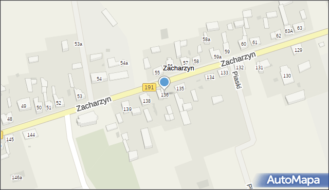 Zacharzyn, Zacharzyn, 136, mapa Zacharzyn