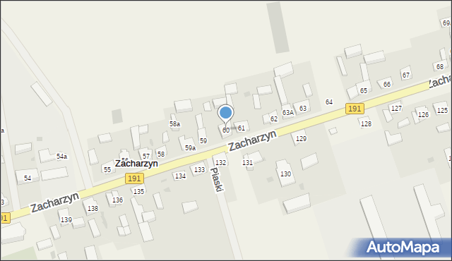 Zacharzyn, Zacharzyn, 60, mapa Zacharzyn