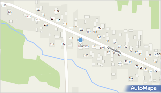 Zachełmie, Zachełmie, 109a, mapa Zachełmie