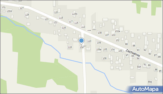 Zachełmie, Zachełmie, 114, mapa Zachełmie