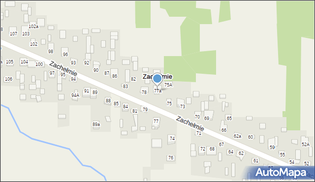 Zachełmie, Zachełmie, 77a, mapa Zachełmie