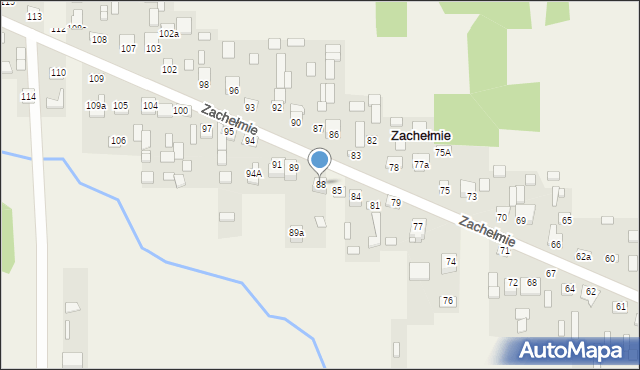Zachełmie, Zachełmie, 88, mapa Zachełmie