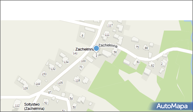 Zachełmna, Zachełmna, 1, mapa Zachełmna