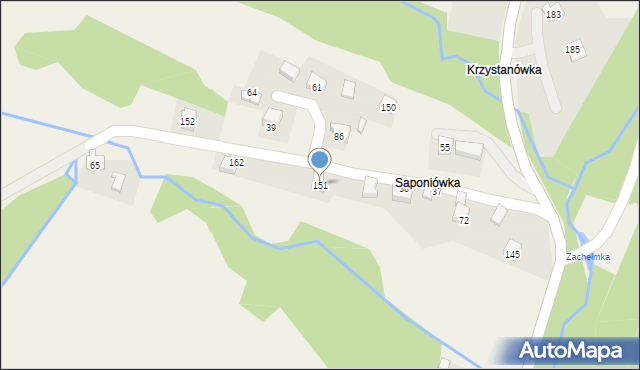 Zachełmna, Zachełmna, 151, mapa Zachełmna