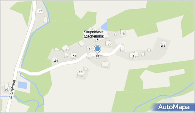 Zachełmna, Zachełmna, 98, mapa Zachełmna