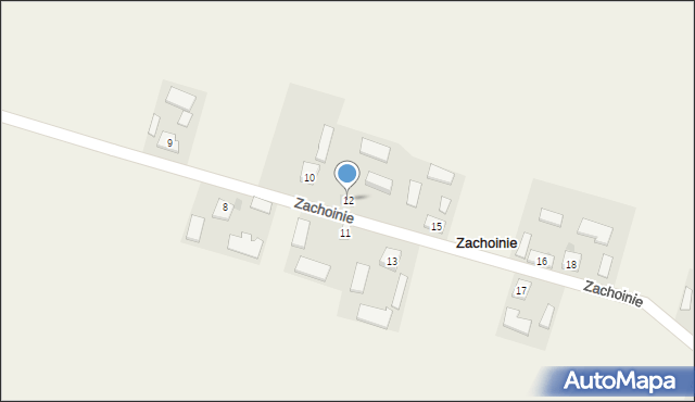 Zachoinie, Zachoinie, 12, mapa Zachoinie