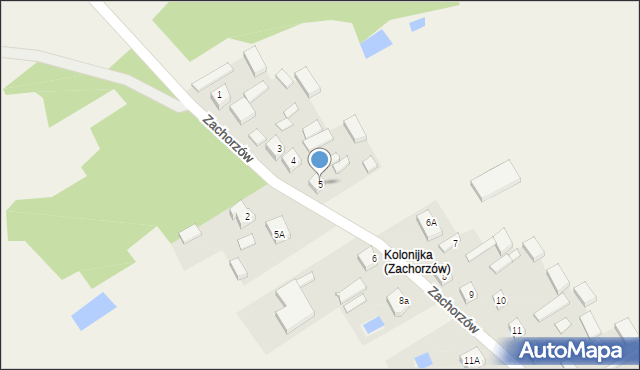 Zachorzów, Zachorzów, 5, mapa Zachorzów