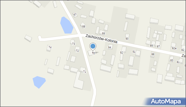 Zachorzów, Zachorzów, 70, mapa Zachorzów