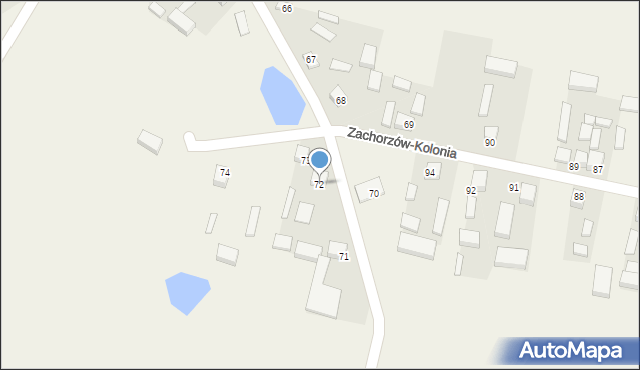 Zachorzów, Zachorzów, 72, mapa Zachorzów