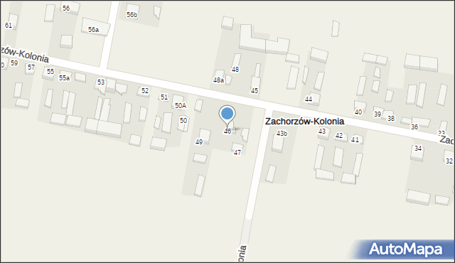 Zachorzów-Kolonia, Zachorzów-Kolonia, 46, mapa Zachorzów-Kolonia