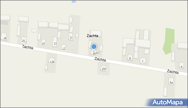 Żachta, Żachta, 10, mapa Żachta