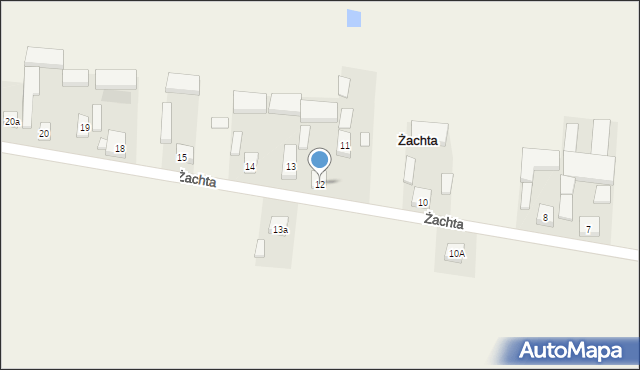 Żachta, Żachta, 12, mapa Żachta