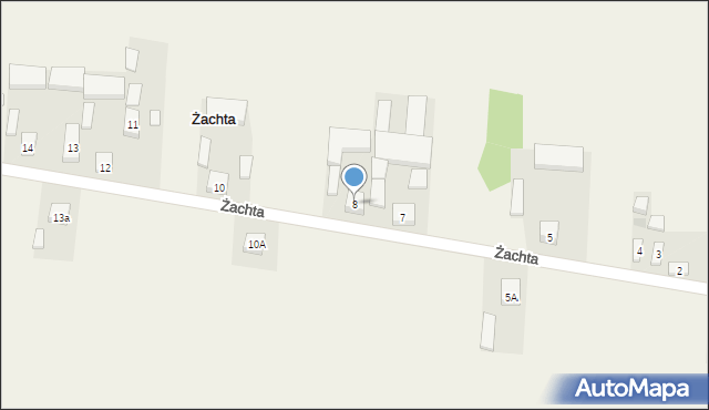 Żachta, Żachta, 8, mapa Żachta