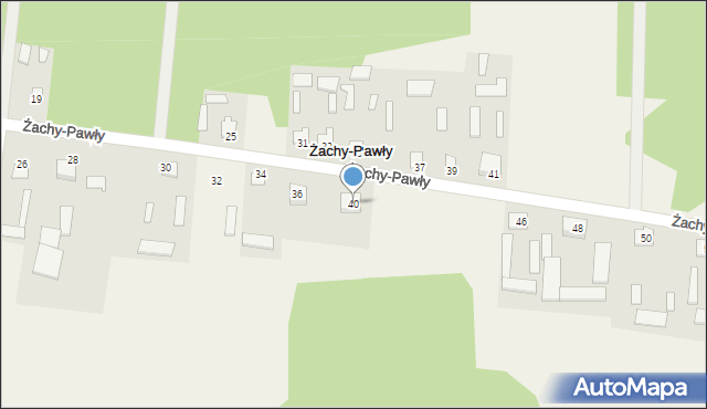 Żachy-Pawły, Żachy-Pawły, 40, mapa Żachy-Pawły