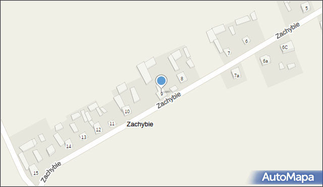 Zachybie, Zachybie, 9, mapa Zachybie