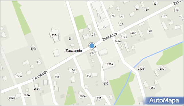 Zaczarnie, Zaczarnie, 153, mapa Zaczarnie